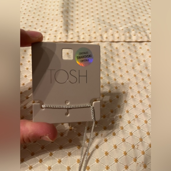 TOSH Swarovski Crystal silver plated necklace - Picture 3 of 4